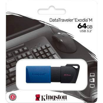 Kingston 64 GB DataTraveler Exodia M USB 3.2 Blue (DTXM/64GB)