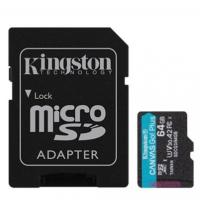 Kingston 64 GB microSDXC class 10 UHS-I U3 Canvas Go! Plus + SD Adapter SDCG3/64GB