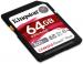 Kingston 64 GB SDXC Class 10 UHS-II U3 Canvas React Plus (SDR2/64GB)