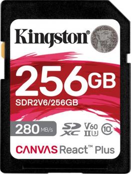 Kingston 256 GB SDXC Canvas React Plus UHS-II U3 V60 Class 10 (SDR2V6/256GB)