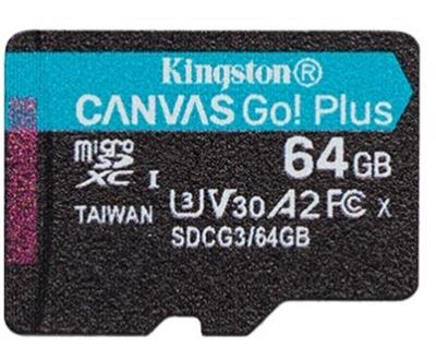 Kingston 64 GB microSDXC class 10 UHS-I U3 Canvas Go! Plus SDCG3/64GBSP