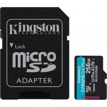 Kingston 256 GB microSDXC class 10 UHS-I U3 Canvas Go! Plus + SD Adapter SDCG3/256GB