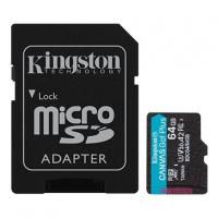 Kingston 64 GB microSDXC Canvas Go! Plus UHS-I U3 V30 A2 Class 10 + SD-adapter (SDCG4/64GB)