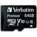 Verbatim 64 GB microSDXC UHS-I (U1) V10 Premium + SD Adapter (44084)