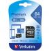 Verbatim 64 GB microSDXC UHS-I (U1) V10 Premium + SD Adapter (44084)