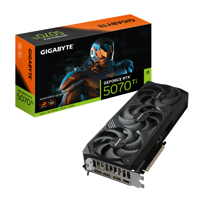 GIGABYTE GeForce RTX 5070 Ti WINDFORCE OC SFF 16G (GV-N507TWF3OC-16GD)