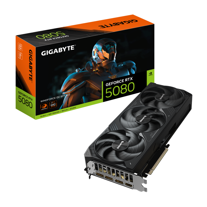 GIGABYTE GeForce RTX 5080 WINDFORCE OC SFF 16G (GV-N5080WF3OC-16GD)