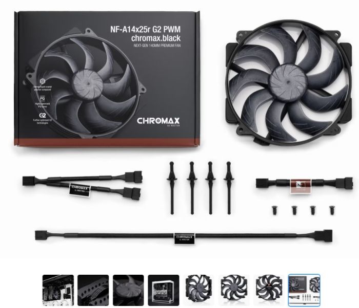 Noctua NOCTUA NF-A14x25r G2 PWM chromax.black