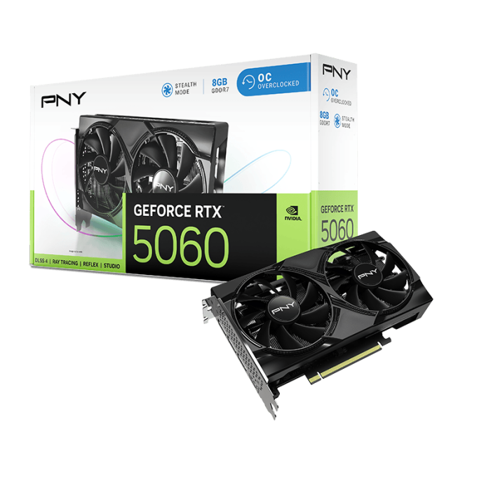 PNY GeForce RTX 5060 VERTO Dual Fan OC (VCG50608DFXPB1-O)