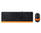 A4Tech Fstyler F1010, комплект дротовий клавіатура з мишою, USB, чорний+помаранчевий колір