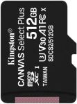 Kingston 512 GB microSDXC Class 10 UHS-I U3 Canvas Select Plus SDCS2/512GBSP Kingston 512 GB microSDXC Class 10 UHS-I U3 Canvas Select Plus SDCS2/512GBSP
