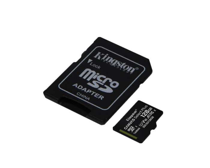 Kingston 128 GB microSDXC Class 10 UHS-I Canvas Select Plus + SD Adapter SDCS2/128GB
