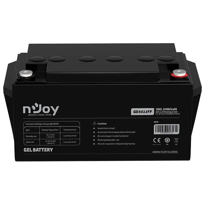 NJOY GE6512FF 12V 65AH GEL (BTVGCFTEBHBFFCN01B)