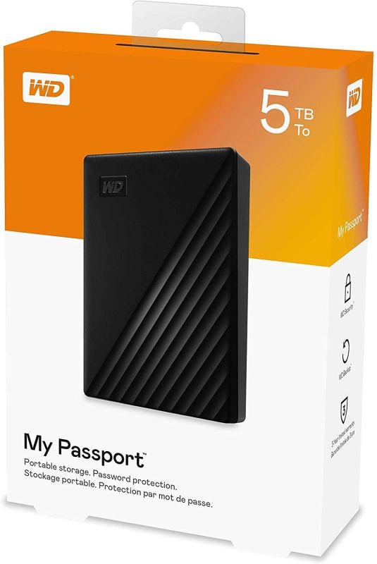 WD My Passport 5 TB Black (WDBPKJ0050BBK-WESN)