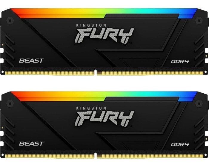 Kingston FURY 16 GB (2x8GB) DDR4 3600 MHz Beast RGB (KF436C17BB2AK2/16)