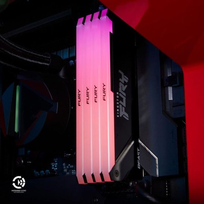 Kingston FURY 16 GB (2x8GB) DDR4 3600 MHz Beast RGB (KF436C17BB2AK2/16)