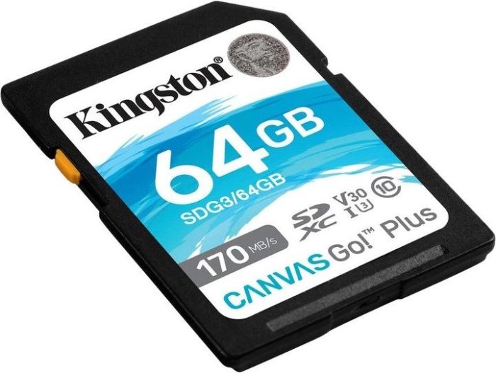 Kingston 64 GB SDXC class 10 UHS-I U3 Canvas Go! Plus SDG3/64GB