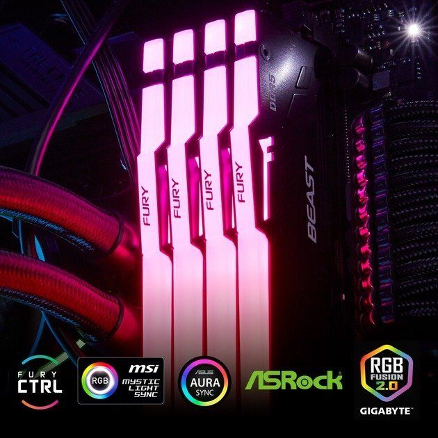 Kingston FURY 32 GB (2x16GB) DDR5 6000 MHz Beast RGB EXPO Black (KF560C36BBE2AK2-32)