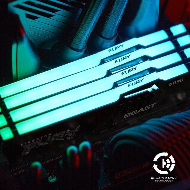 Kingston FURY 32 GB (2x16GB) DDR5 6000 MHz Beast RGB EXPO Black (KF560C36BBE2AK2-32)