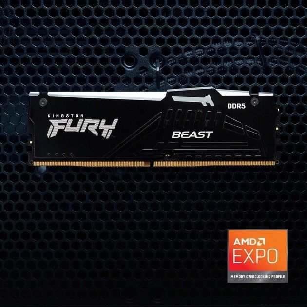 Kingston FURY 32 GB (2x16GB) DDR5 6000 MHz Beast RGB EXPO Black (KF560C36BBE2AK2-32)