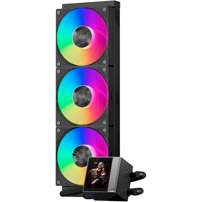 Водяне охолодження PCCooler DC360 Pro ARGB Display Black (DC360PRO-BKAWXY-GL)