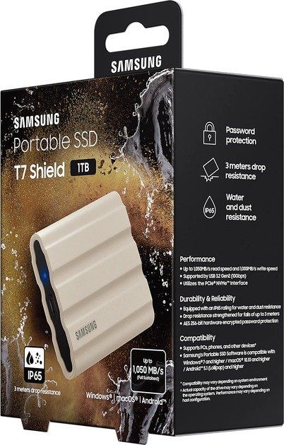 Samsung T7 Shield 1 TB Beige (MU-PE1T0K)