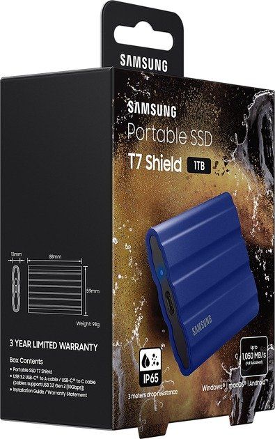 Samsung T7 Shield 2 TB Blue (MU-PE2T0R)