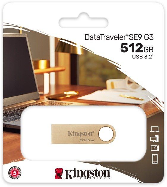 Kingston 512 GB DataTraveler SE9 Gen 3 Gold (DTSE9G3/512GB)