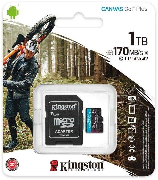 Kingston 1 TB microSDXC class 10 UHS-I U3 Canvas Go! Plus SDCG3/1TB