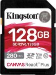 Kingston 128 GB SDXC Class 10 UHS-II U3 Canvas React Plus (SDR2V6/128GB) Kingston 128 GB SDXC Class 10 UHS-II U3 Canvas React Plus (SDR2V6/128GB)