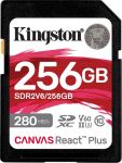 Kingston 256 GB SDXC Canvas React Plus UHS-II U3 V60 Class 10 (SDR2V6/256GB) Kingston 256 GB SDXC Canvas React Plus UHS-II U3 V60 Class 10 (SDR2V6/256GB)