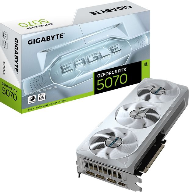 GIGABYTE GeForce RTX 5070 EAGLE OC ICE SFF 12G (GV-N5070EAGLEOC ICE-12GD)