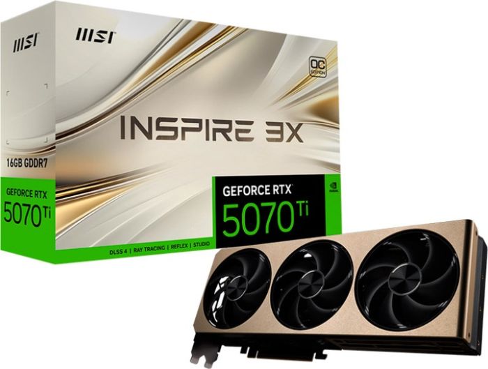 MSI GeForce RTX 5070 Ti 16G INSPIRE 3X OC PLUS