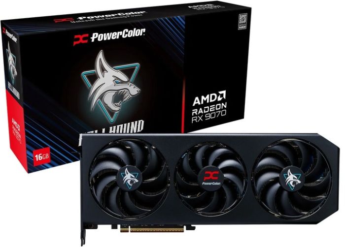 PowerColor Hellhound AMD Radeon RX 9070 16GB GDDR6 (RX9070 16G-L/OC)
