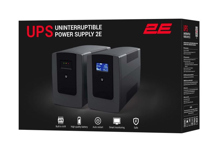 2E ED1200, 1200VA/720W, LED, 3xSchuko (2E-ED1200) 2E ED1200, 1200VA/720W, LED, 3xSchuko (2E-ED1200)