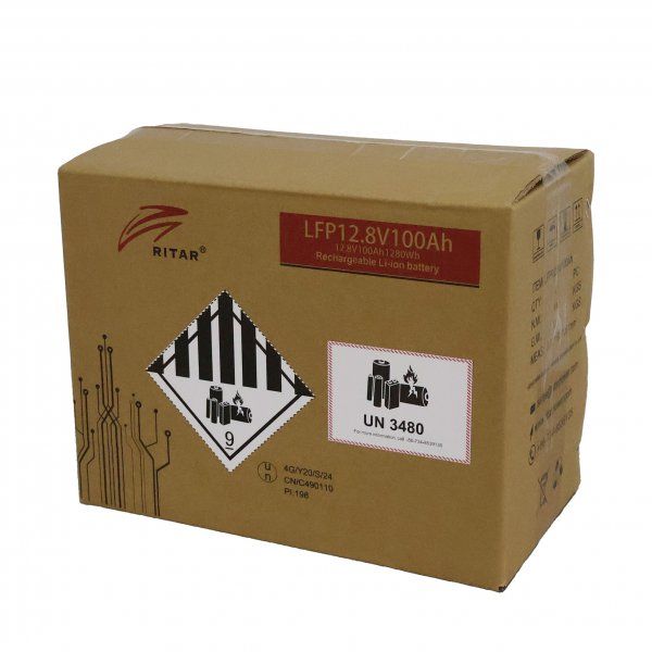 Акумулятор для ДБЖ/інвертора Ritar LiFePO4 12.8V 100Ah (LFP12.8V100AH G1)