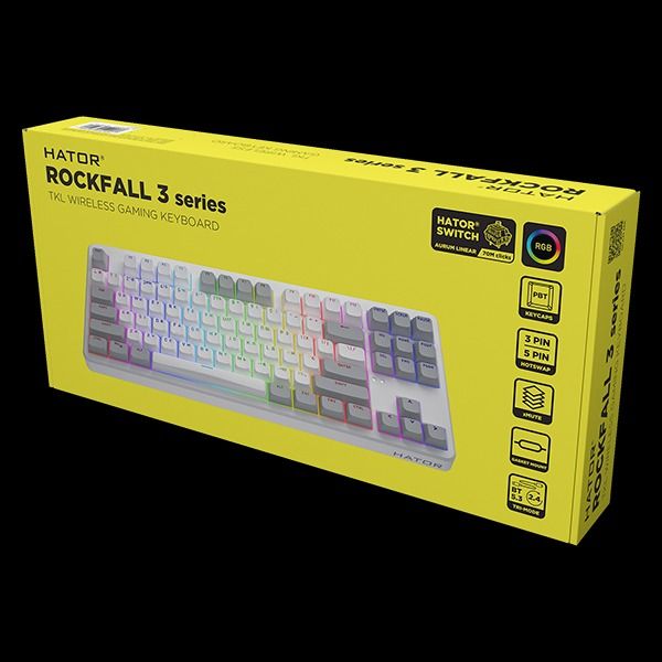 Клавіатура HATOR Rockfall 3 TKL White (HTK851UA)