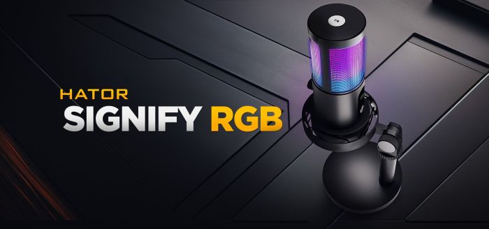 Мікрофон для ПК/ для стрімінгу, подкастів HATOR Signify RGB (HTA-510)
