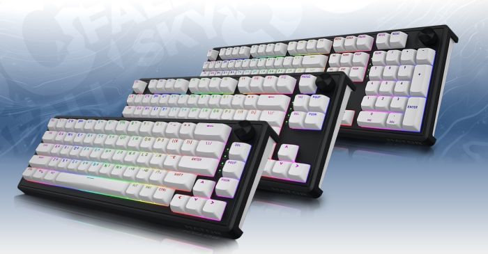 Клавіатура HATOR Skyfall 80 Wireless Black-White (HTK3180UA)