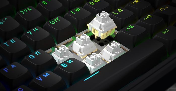 Клавіатура HATOR Skyfall 100 Wireless Black-White (HTK3100UA)