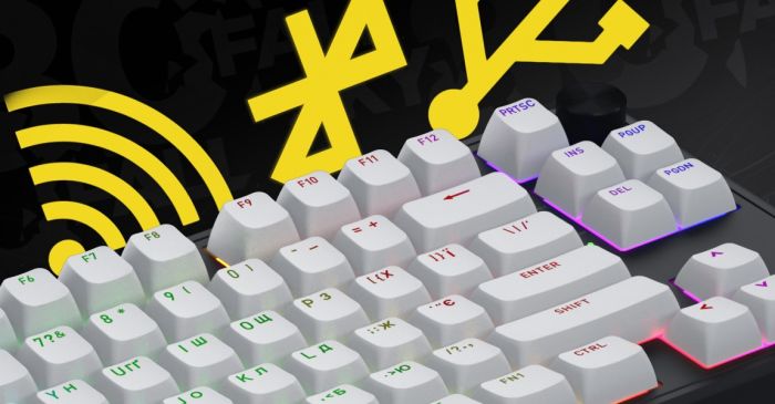 Клавіатура HATOR Skyfall 100 Wireless Black-White (HTK3100UA)