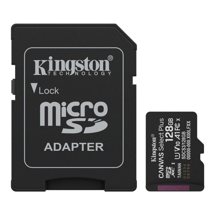 Карта пам'яті Kingston 128 GB microSDXC Canvas Select Plus Gen3 + SD-Adapter SDCS3/128GB