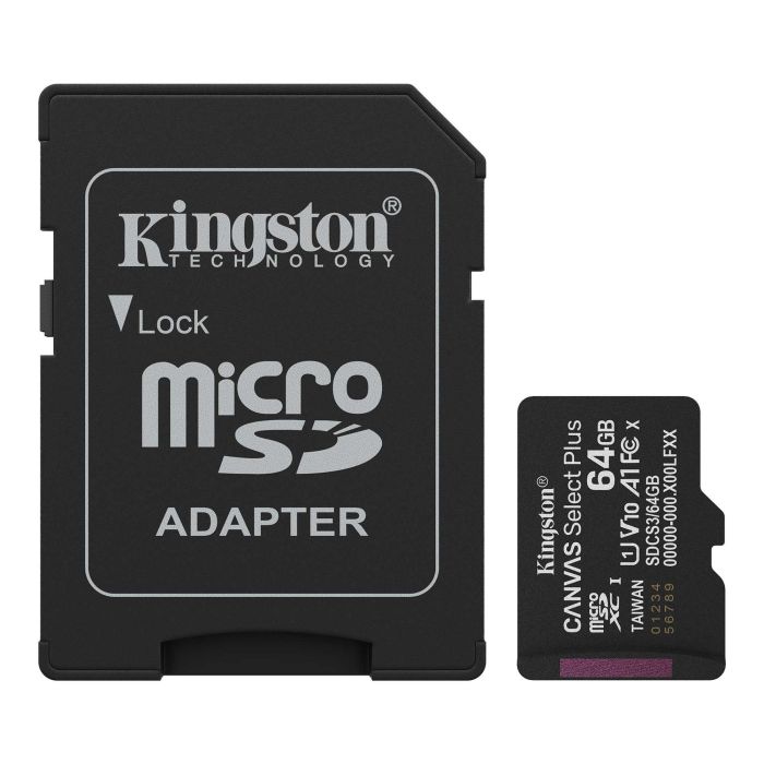 Карта пам'яті Kingston 64 GB microSDXC Canvas Select Plus Gen3 A1 + SD-Adapter SDCS3/64GB