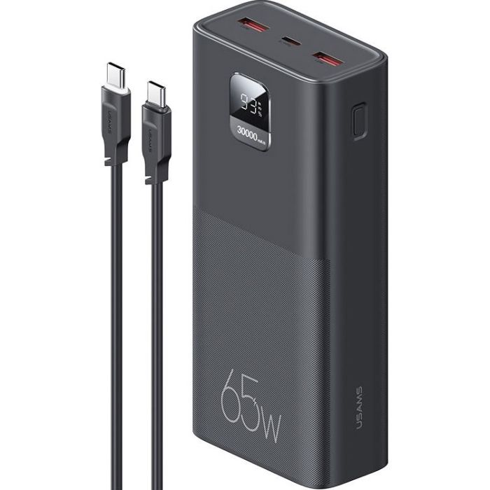 USAMS US-CD185 PB68 30000mAh 65W Black (ATXLOGTC01)