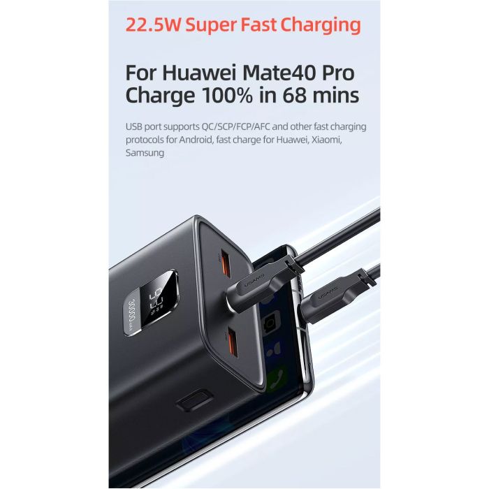 USAMS US-CD185 PB68 30000mAh 65W Black (ATXLOGTC01)