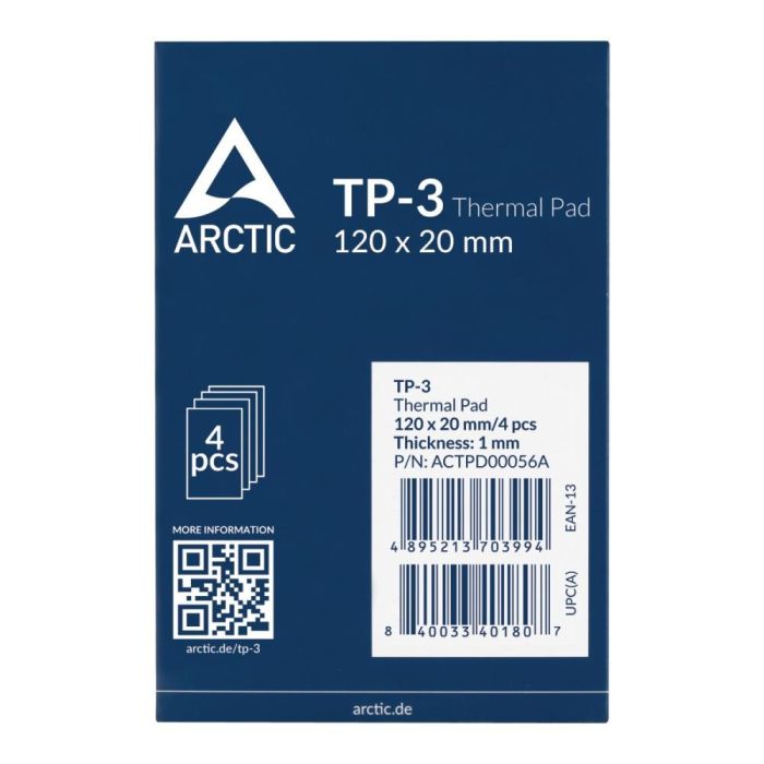 Термопрокладка Arctic TP-3 120x20x1,0mm 4ps (ACTPD00056A)