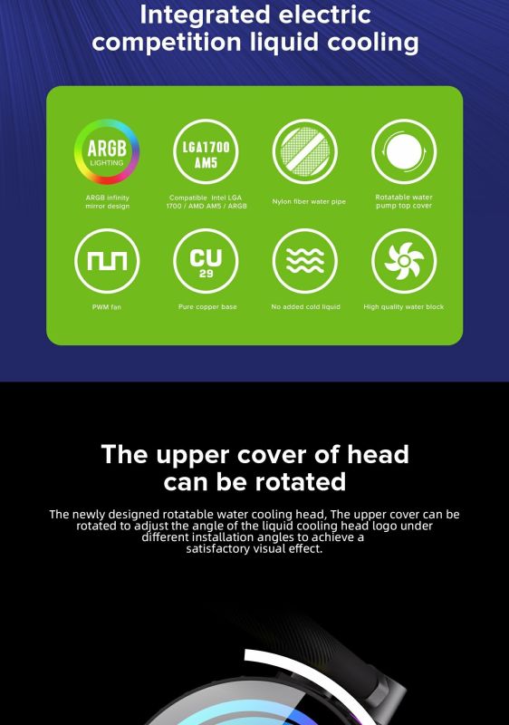 Водяне охолодження GameMax IceBurg 360 Infinity WH