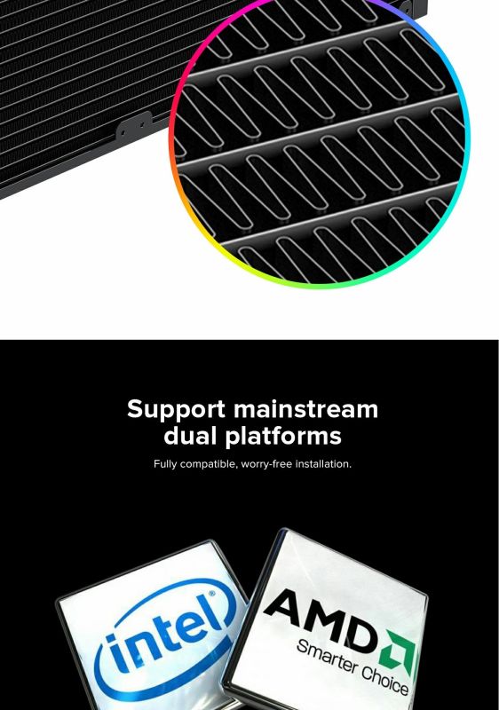 Водяне охолодження GameMax IceBurg 360 Infinity WH