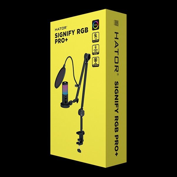 Мікрофон для ПК/ для стрімінгу, подкастів HATOR Signify RGB PRO+ (HTA-516)