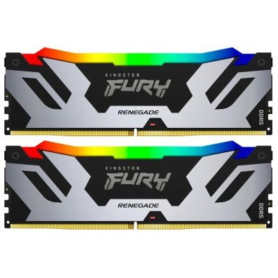 Kingston FURY 32 GB (2x16GB) DDR5 6400 MHz Renegade Silver RGB (KF564C32RSAK2-32)